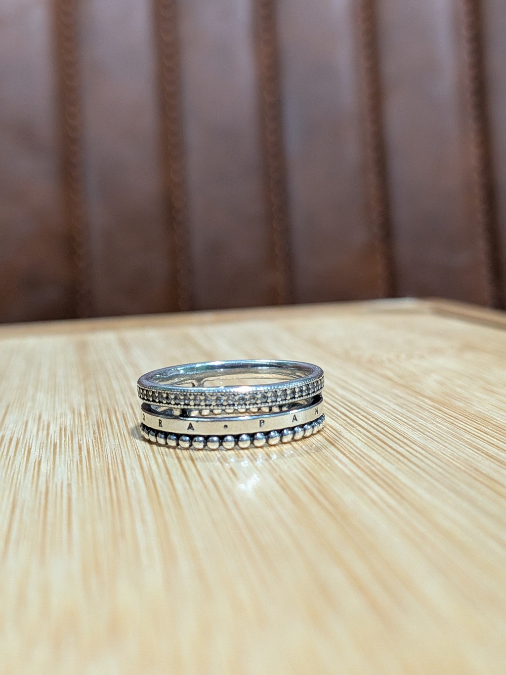Pandora: Signature Logo Pavé & Beads Ring